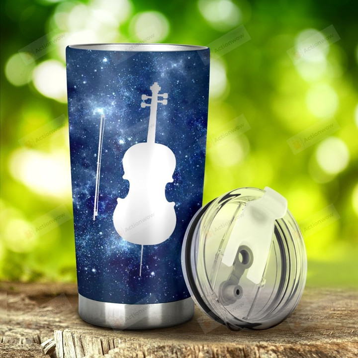 Cello In Galaxy Stainless Steel Tumbler, Tumbler Cups For Coffee/Tea, Great Customized Gifts For Birthday Christmas Thanksgiving Anniversary