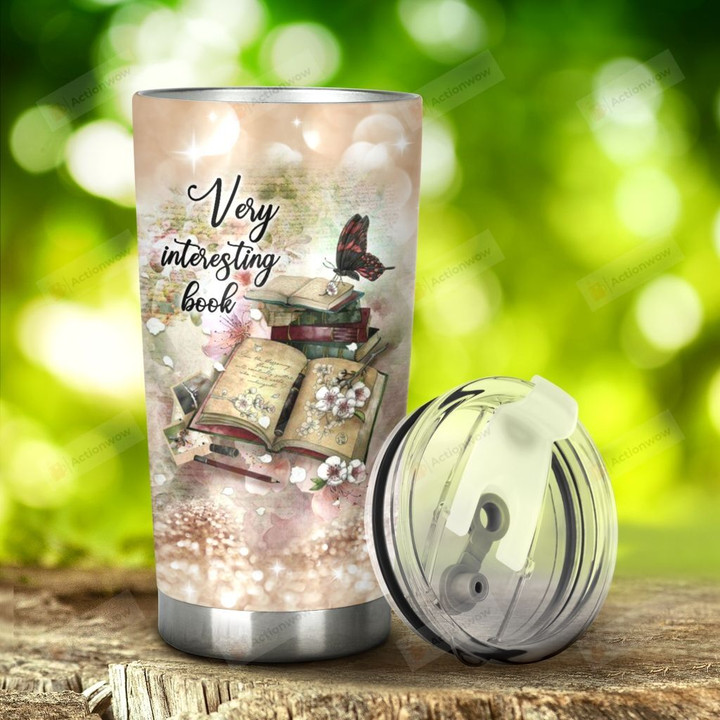 Books Very Interesting Books Tumbler Stainless Steel Tumbler, Tumbler Cups For Coffee/Tea, Great Customized Gifts For Birthday Christmas Thanksgiving Anniversary