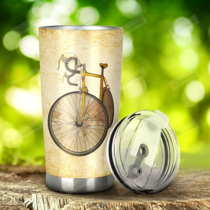 Cycling One Bike Can Change Your Life Stainless Steel Tumbler, Tumbler Cups For Coffee/Tea, Great Customized Gifts For Birthday Christmas Thanksgiving