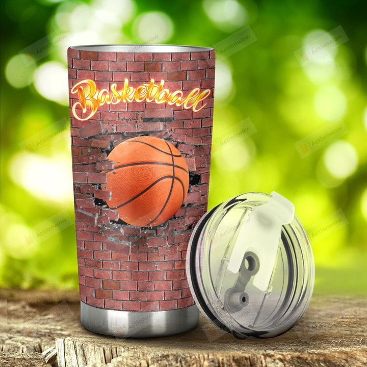 Basketball Broken Wall I'M A Beauty In The Street Stainless Steel Tumbler, Tumbler Cups For Coffee/Tea, Great Customized Gifts For Birthday Christmas Thanksgiving Anniversary