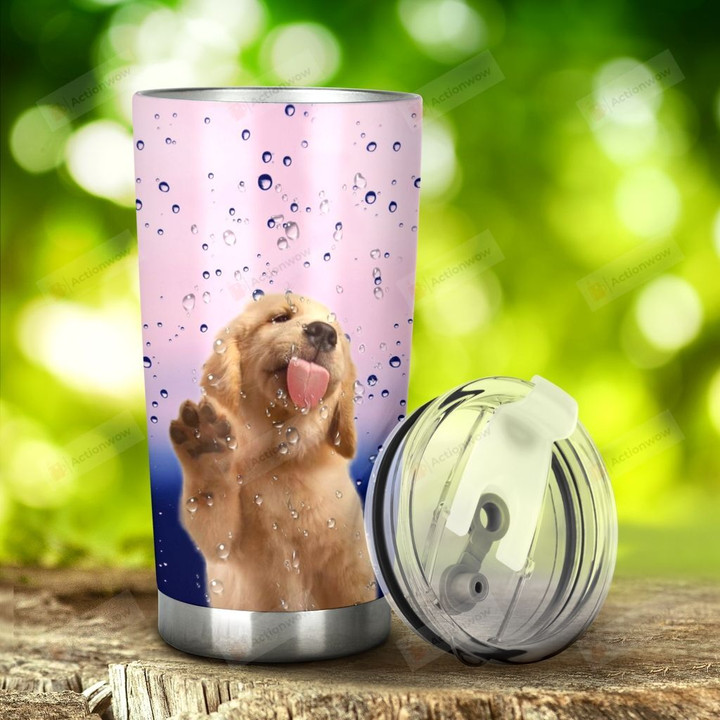 Golden Retriever Dog I Will Find You And Lic You Tumbler Stainless Steel Tumbler, Tumbler Cups For Coffee/Tea, Great Customized Gifts For Birthday Christmas Thanksgiving Anniversary