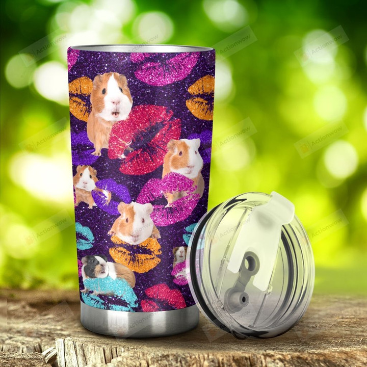 Guinea Pig Kiss Tumbler Stainless Steel Tumbler, Tumbler Cups For Coffee/Tea, Great Customized Gifts For Birthday Christmas Thanksgiving Anniversary