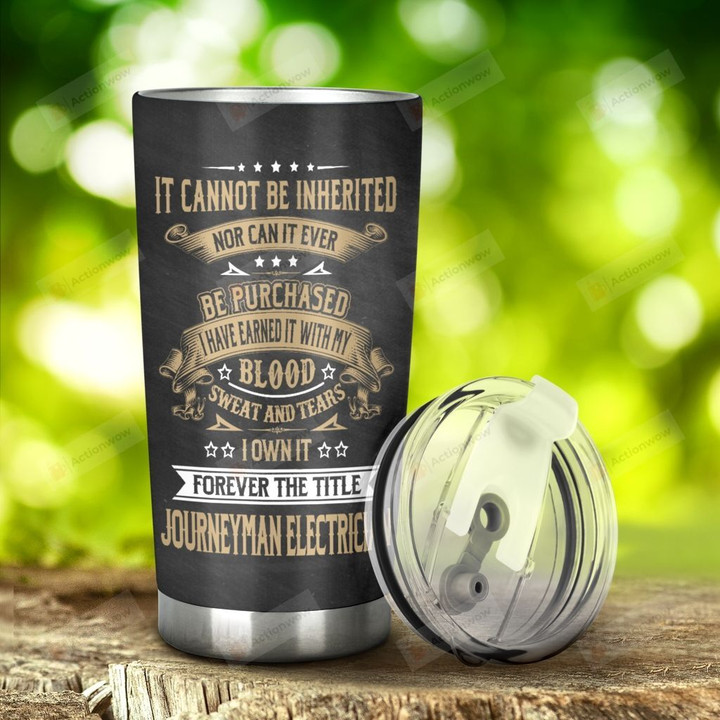 Electrician I Own It Forever Electrician Stainless Steel Tumbler, Tumbler Cups For Coffee/Tea, Great Customized Gifts For Birthday Christmas Thanksgiving