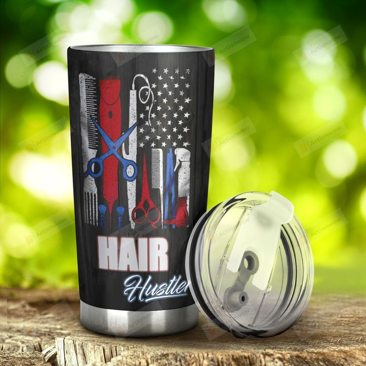 Hair Hustler HairDressing Is Not A Job It's A Craft Stainless Steel Tumbler, Tumbler Cups For Coffee/Tea, Great Customized Gifts For Birthday Christmas Thanksgiving Anniversary