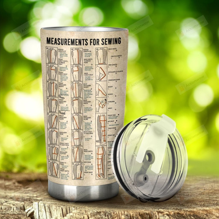 Measurement For Sewing Measure Twice Cut Once Stainless Steel Tumbler, Tumbler Cups For Coffee/Tea, Great Customized Gifts For Birthday Christmas Thanksgiving