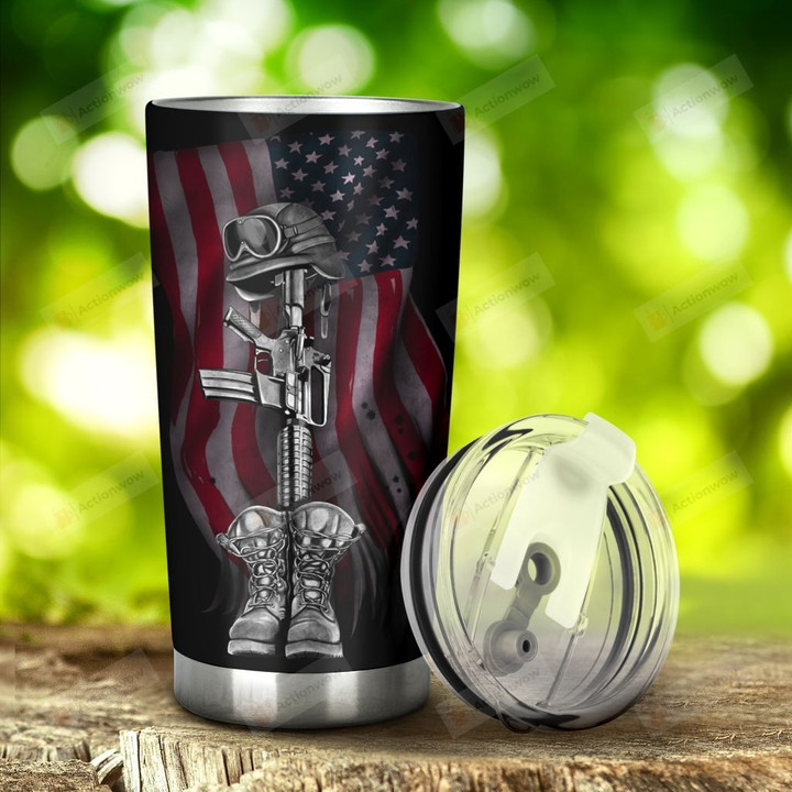 Veteran If My Patriotism Offends You You're In The Wrong Country Stainless Steel Tumbler, Tumbler Cups For Coffee/Tea, Great Customized Gifts For Birthday Christmas Thanksgiving