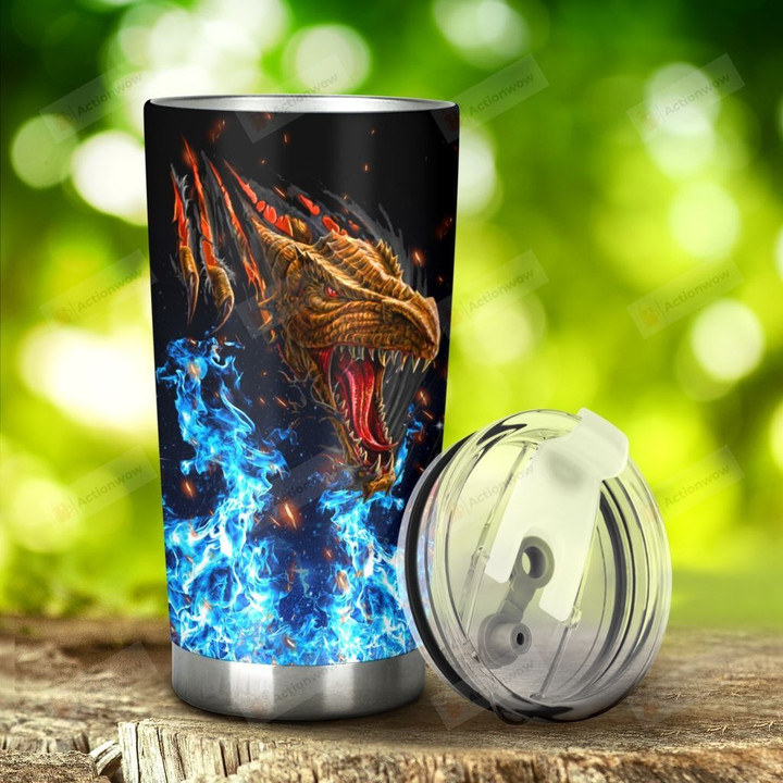 Dragon They Whispered To Her She Whispered Back Stainless Steel Tumbler, Tumbler Cups For Coffee/Tea, Great Customized Gifts For Birthday Christmas Thanksgiving