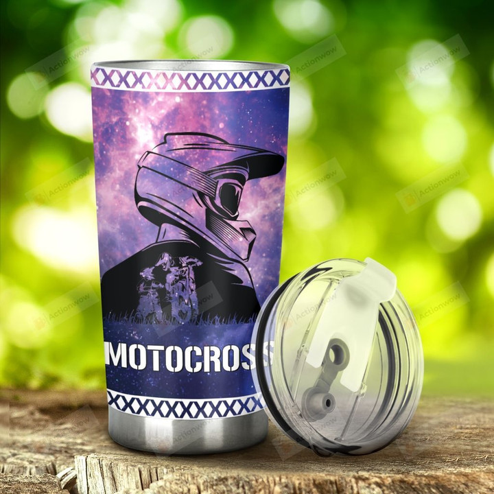 Motocross Dad And Son Tumbler Stainless Steel Tumbler, Tumbler Cups For Coffee/Tea, Great Customized Gifts For Birthday Christmas Thanksgiving Anniversary
