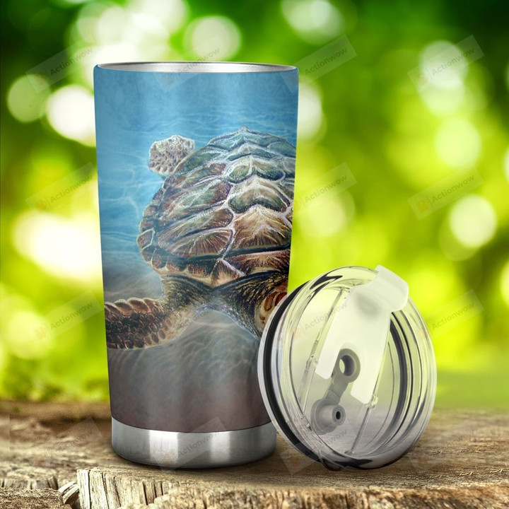 Turtle Love Never Die Stainless Steel Tumbler, Tumbler Cups For Coffee/Tea, Great Customized Gifts For Birthday Christmas Thanksgiving