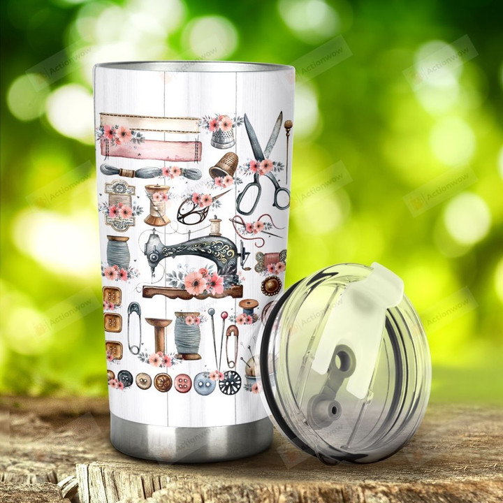 Sewing Tools Stainless Steel Tumbler, Tumbler Cups For Coffee/Tea, Great Customized Gifts For Birthday Christmas Thanksgiving Anniversary