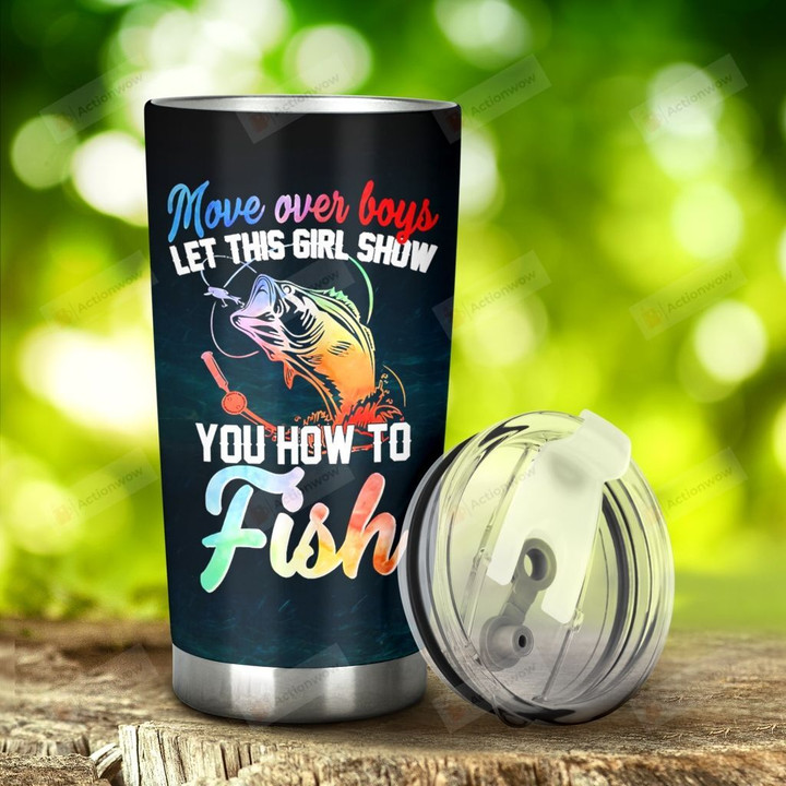 Fish I'd Rather Be Fishing Stainless Steel Tumbler, Tumbler Cups For Coffee/Tea, Great Customized Gifts For Birthday Christmas Thanksgiving Anniversary