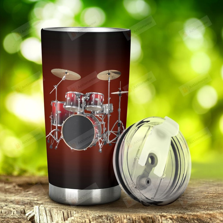 Drum Never Underestimate An Old Man Who Is Also A Drummer Stainless Steel Tumbler, Tumbler Cups For Coffee/Tea, Great Customized Gifts For Birthday Christmas Thanksgiving Anniversary