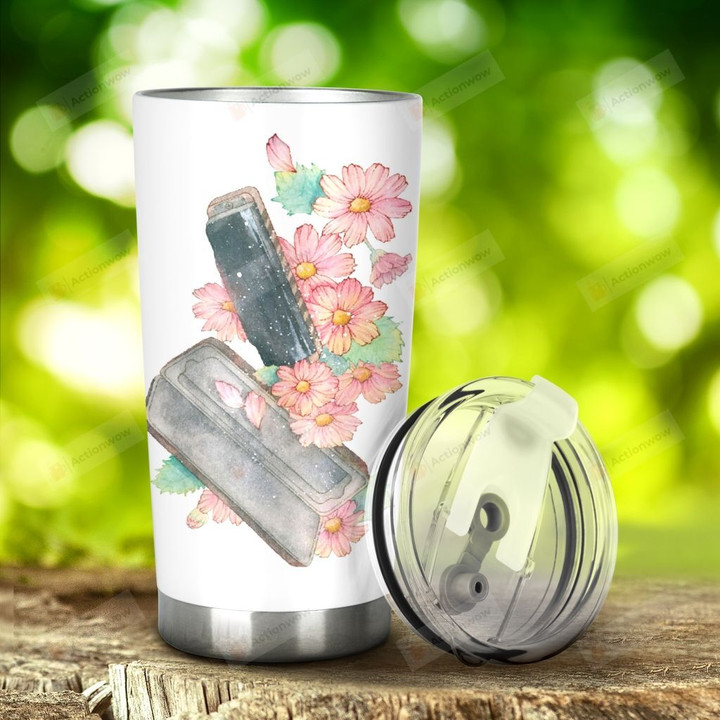 Flowers I Lover Flower Stainless Steel Tumbler, Tumbler Cups For Coffee/Tea, Great Customized Gifts For Birthday Christmas Thanksgiving