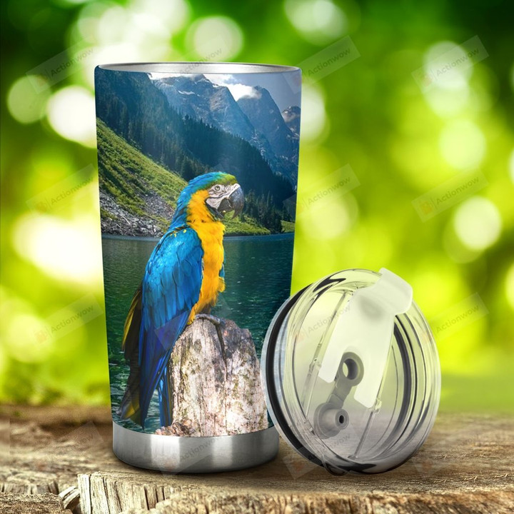 Parrot Stainless Steel Tumbler, Tumbler Cups For Coffee/Tea, Great Customized Gifts For Birthday Christmas Thanksgiving