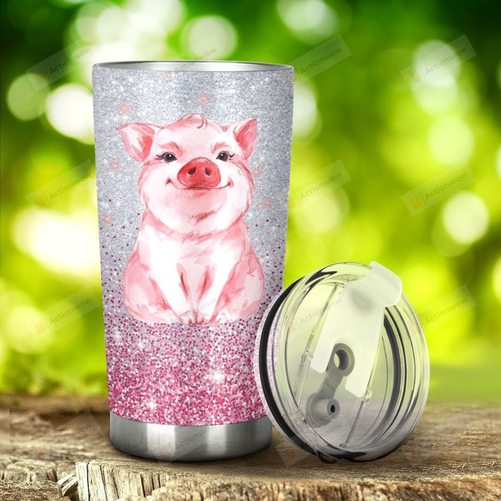 Pig I'M Just A Girl Who Loves Pigs Stainless Steel Tumbler, Tumbler Cups For Coffee/Tea, Great Customized Gifts For Birthday Christmas Thanksgiving