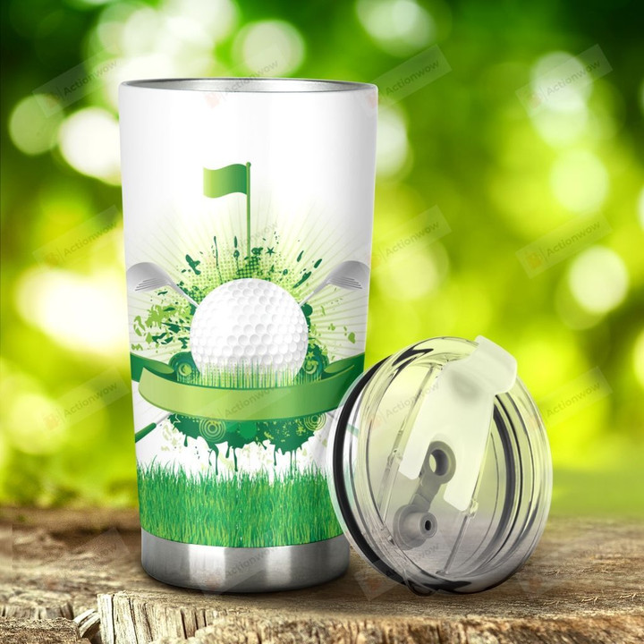 Golf Grass Tumbler Stainless Steel Tumbler, Tumbler Cups For Coffee/Tea, Great Customized Gifts For Birthday Christmas Thanksgiving, Anniversary