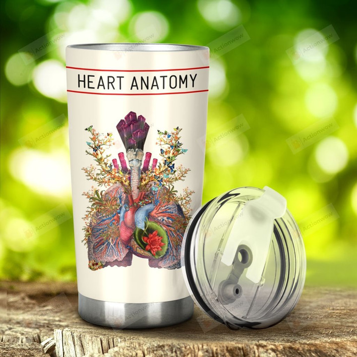 Cardiologist Heart Anatomy Stainless Steel Tumbler, Tumbler Cups For Coffee/Tea, Great Customized Gifts For Birthday Christmas Thanksgiving