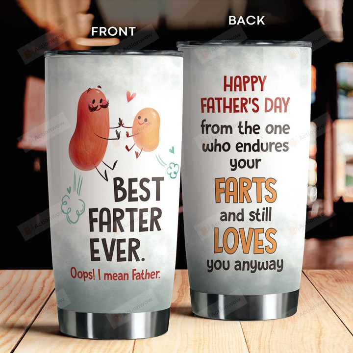Best Farter Ever Oops I Means Father Best Gifts For Potato Dad Father's Day 20 Oz Sport Bottle Stainless Steel Vacuum Insulated Tumbler