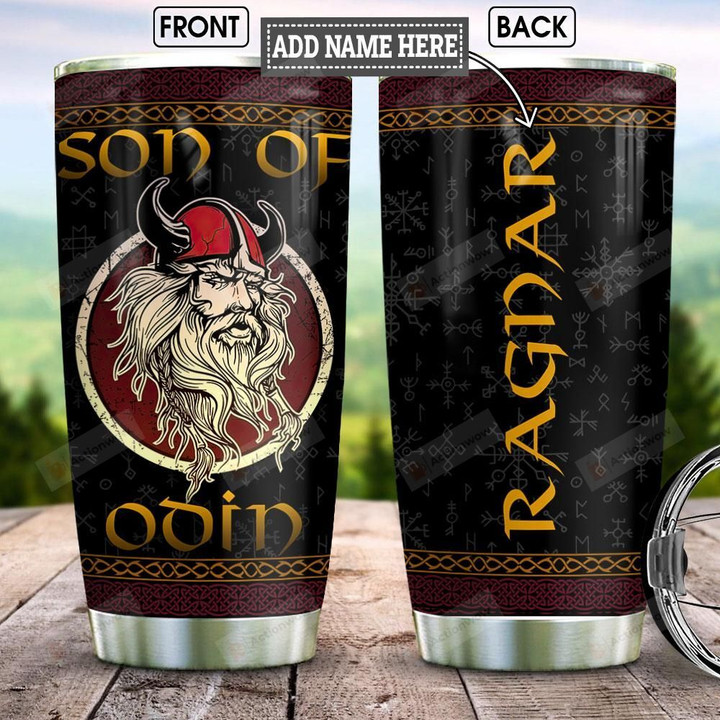 Personalized Odin God Son Of Odin Stainless Steel Tumbler, Tumbler Cups For Coffee/Tea, Great Customized Gifts For Birthday Christmas Thanksgiving