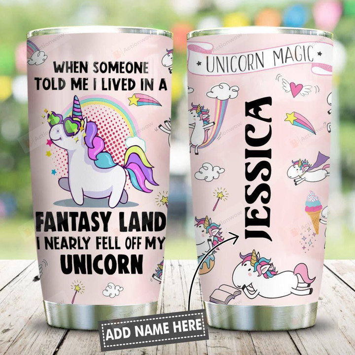 Unicorn In The Fantasy Land Personalized Tumbler Cup Stainless Steel Insulated Tumbler 20 Oz Perfect Gifts For Unicorn Lovers Best Gifts For Birthday Christmas Thanksgiving Tumbler For Coffee/ Tea