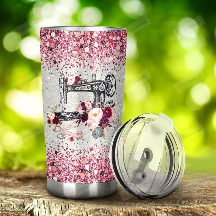 Sewing Machine Now Is Not A Time Stainless Steel Tumbler, Tumbler Cups For Coffee/Tea, Great Customized Gifts For Birthday Christmas Thanksgiving, Anniversary