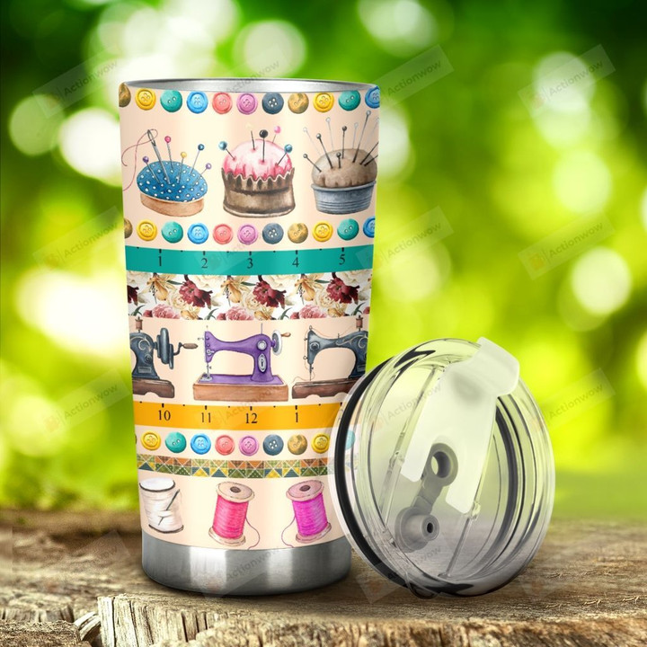 Sewing Tools Stainless Steel Tumbler, Tumbler Cups For Coffee/Tea, Great Customized Gifts For Birthday Christmas Anniversary