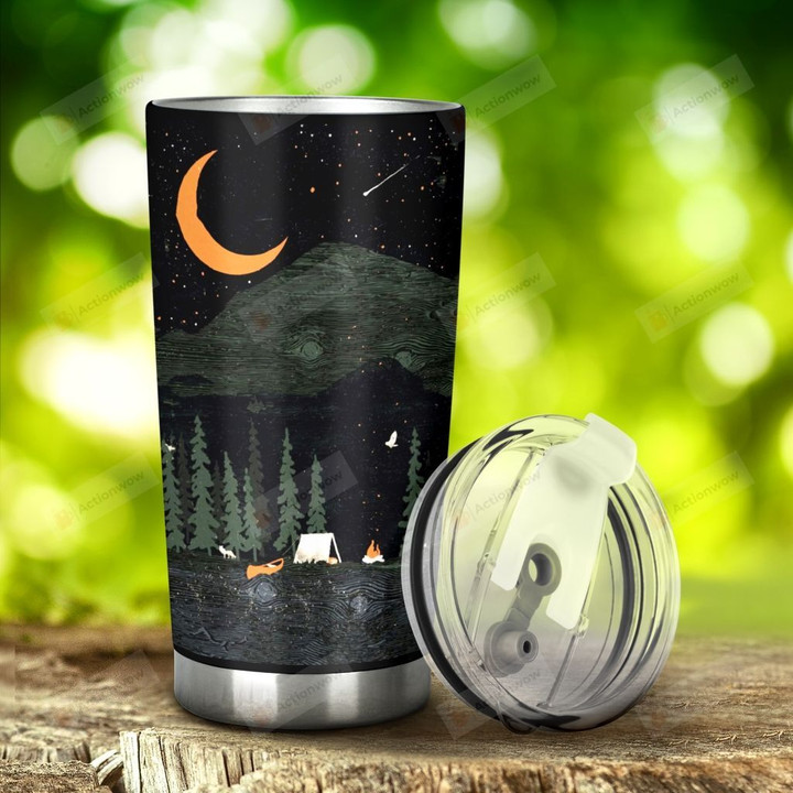Camping I Don't Have To Be  Crazy To Camp Stainless Steel Tumbler, Tumbler Cups For Coffee/Tea, Great Customized Gifts For Birthday Christmas Anniversary