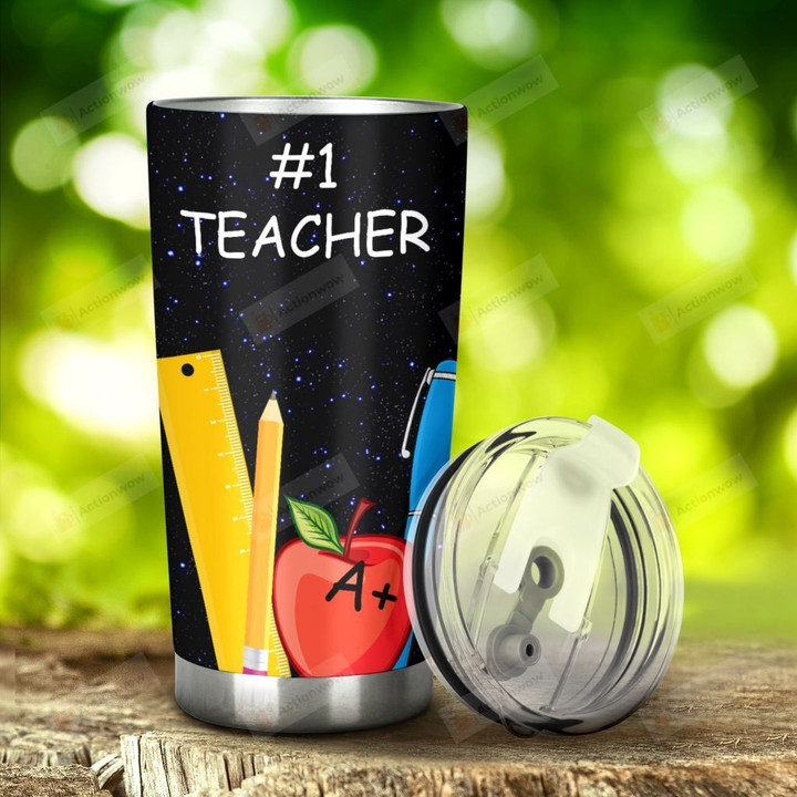 Teacher A Teacher Take A Hand Stainless Steel Tumbler, Tumbler Cups For Coffee/Tea, Great Customized Gifts For Birthday Christmas Thanksgiving