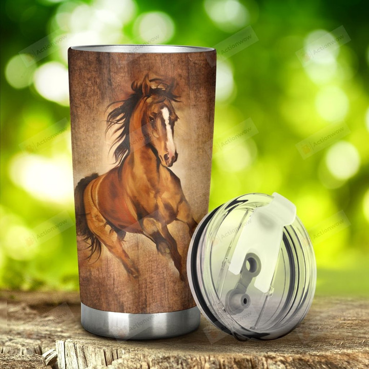 Horse Let Your Faith Be Bigger Than Your Fear Stainless Steel Tumbler, Tumbler Cups For Coffee/Tea, Great Customized Gifts For Birthday Christmas Thanksgiving, Anniversary