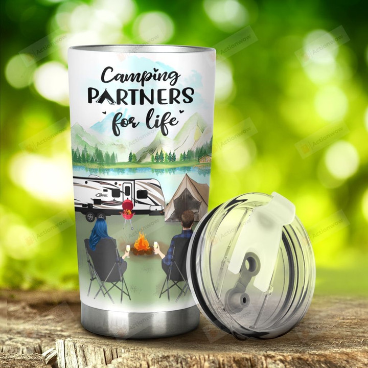 Camping Partners For Life Stainless Steel Tumbler, Tumbler Cups For Coffee/Tea, Great Customized Gifts For Birthday Christmas Thanksgiving, Anniversary
