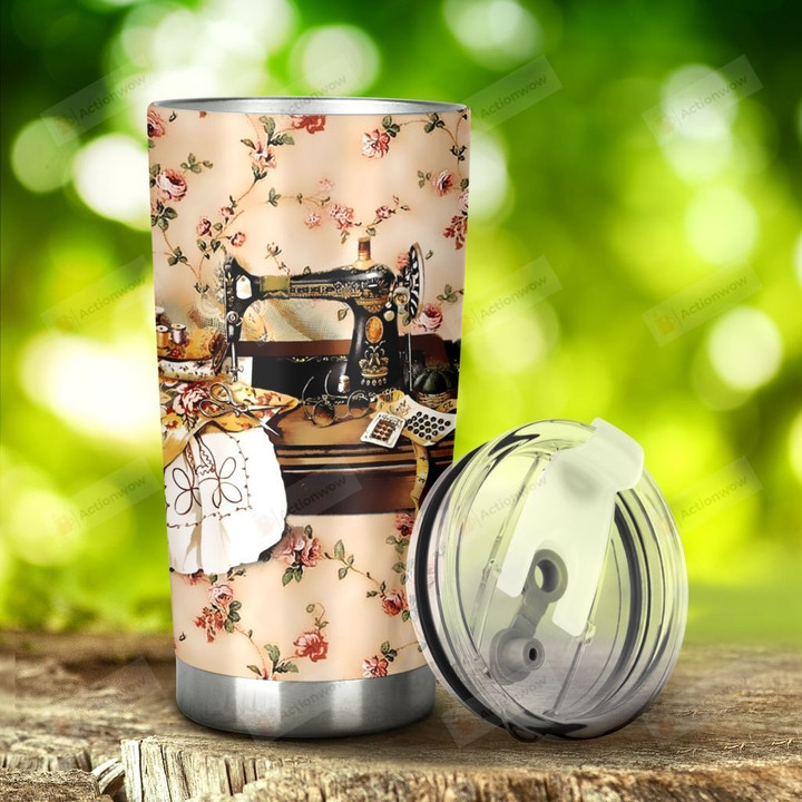 Sewing Room Se Much Fabric Stainless Steel Tumbler, Tumbler Cups For Coffee/Tea, Great Customized Gifts For Birthday Christmas Thanksgiving, Anniversary