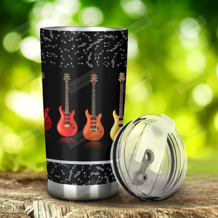 Electric Guitar Stainless Steel Tumbler, Tumbler Cups For Coffee/Tea, Great Customized Gifts For Birthday Christmas Thanksgiving, Anniversary