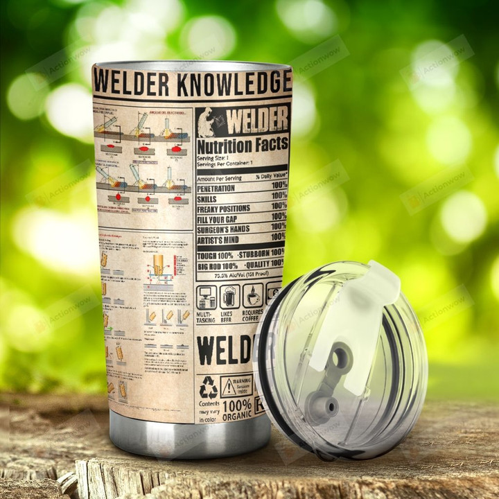 Welder Knowledge Stainless Steel Tumbler, Tumbler Cups For Coffee/Tea, Great Customized Gifts For Birthday Christmas Thanksgiving