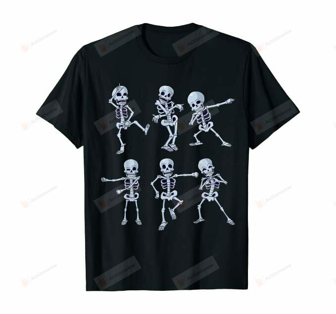 Dancing Skeleton Dabbing Skeletons Dance Boys Girls Kids T-Shirt