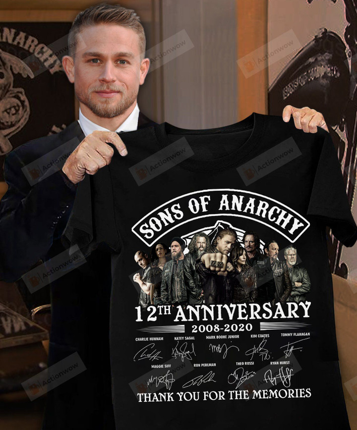 Sons of Anarchy Movie T-shirt | Sons of Anarchy 12th Anniversary, Thank You For The Memories T-shirt