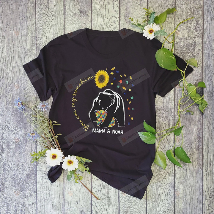 Personalized Mama Bear Autism Mom Shirt You Are My Sunshine Shirt Autism Mom Shirt Mothers Day Gift Happy Mothers Day