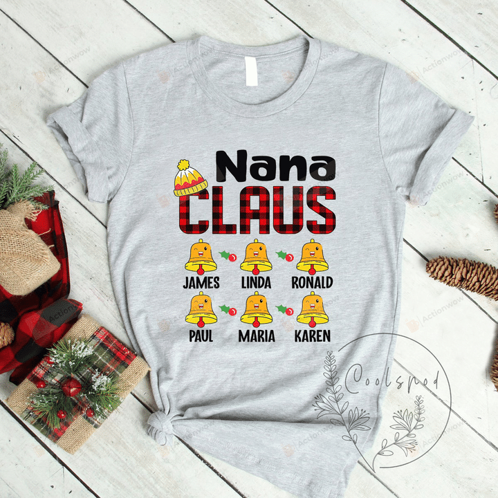 Personalized Nana Claus Bell Essential T-Shirt, T-Shirt For Women On Birthday, Christmas, Anniversary