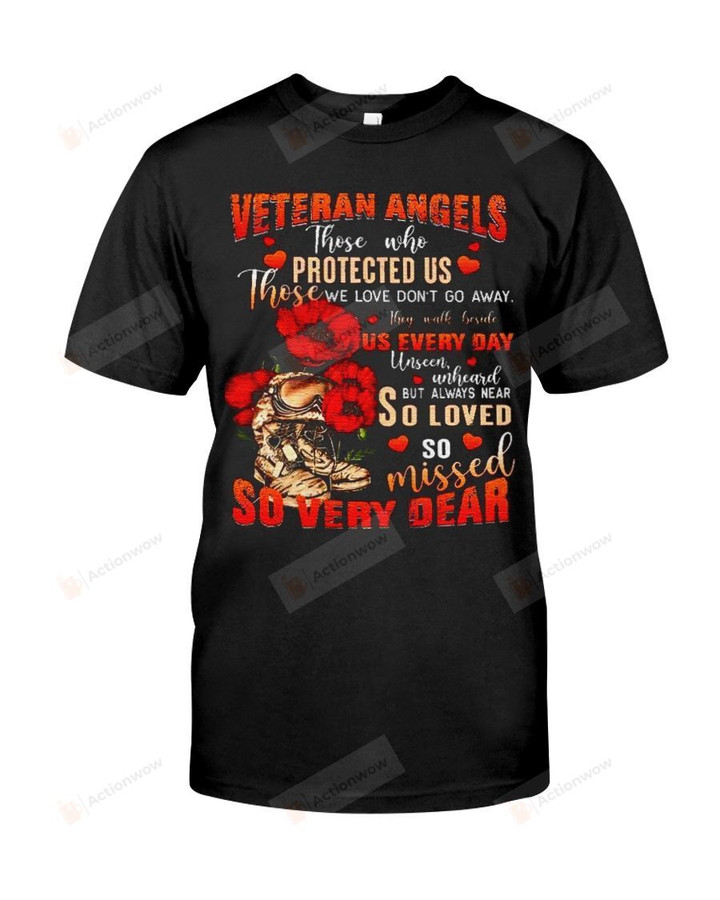 Veteran Angels Those Who Protected Us Short-Sleeves Tshirt, Pullover Hoodie, Great Gift T-shirt On Veteran Day