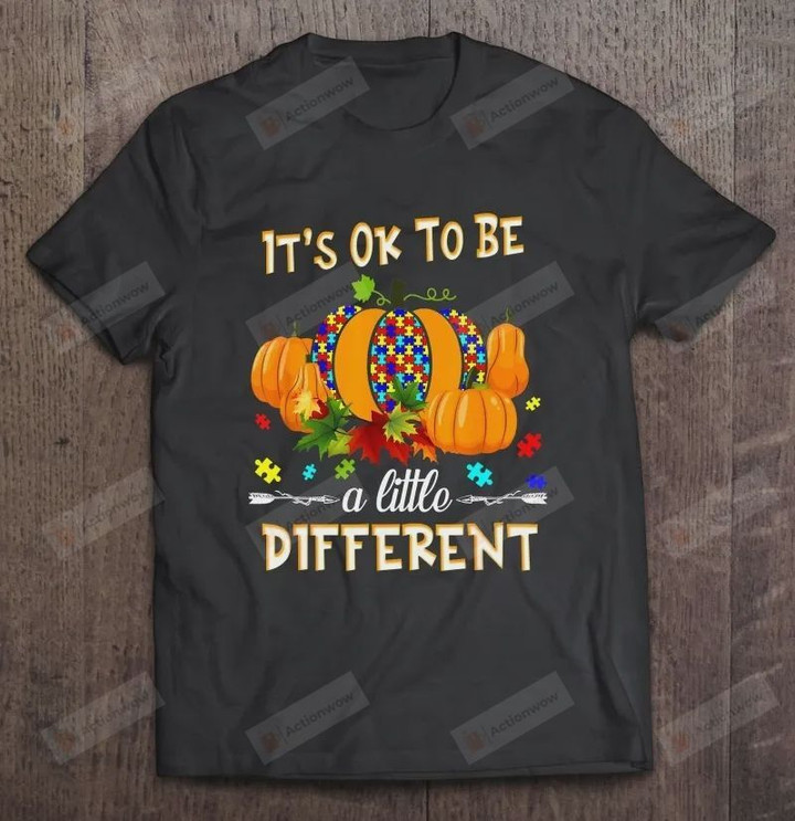 It’s Ok To Be A Little Different Pumpkin Autism Awareness 3D All Over Print Hoodie, Zip-up Hoodie