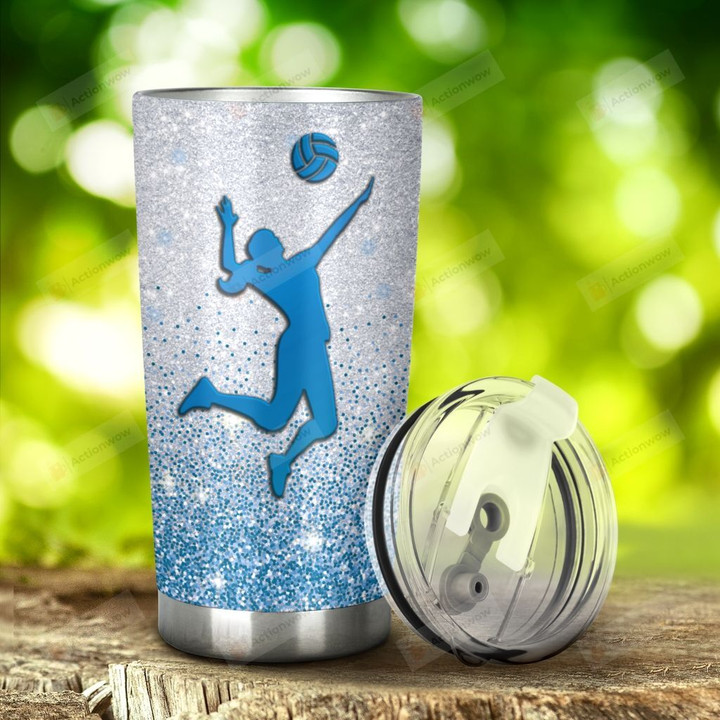 Volleyball I'm Just A Girl Who Loves Volleyball Tumbler Stainless Steel Tumbler, Tumbler Cups For Coffee/Tea, Great Customized Gifts For Birthday Christmas Thanksgiving, Anniversary