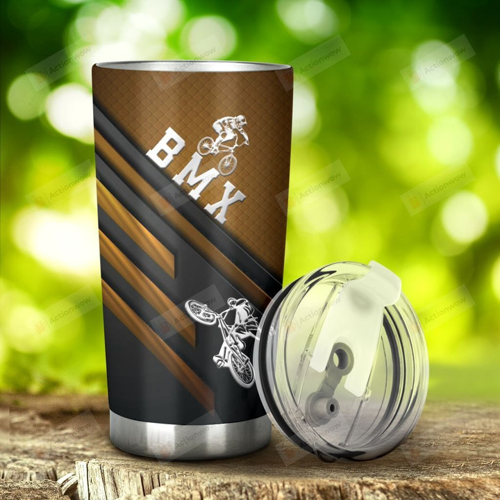 BMX Shinning Tumbler Stainless Steel Tumbler, Tumbler Cups For Coffee/Tea, Great Customized Gifts For Birthday Christmas Thanksgiving, Anniversary