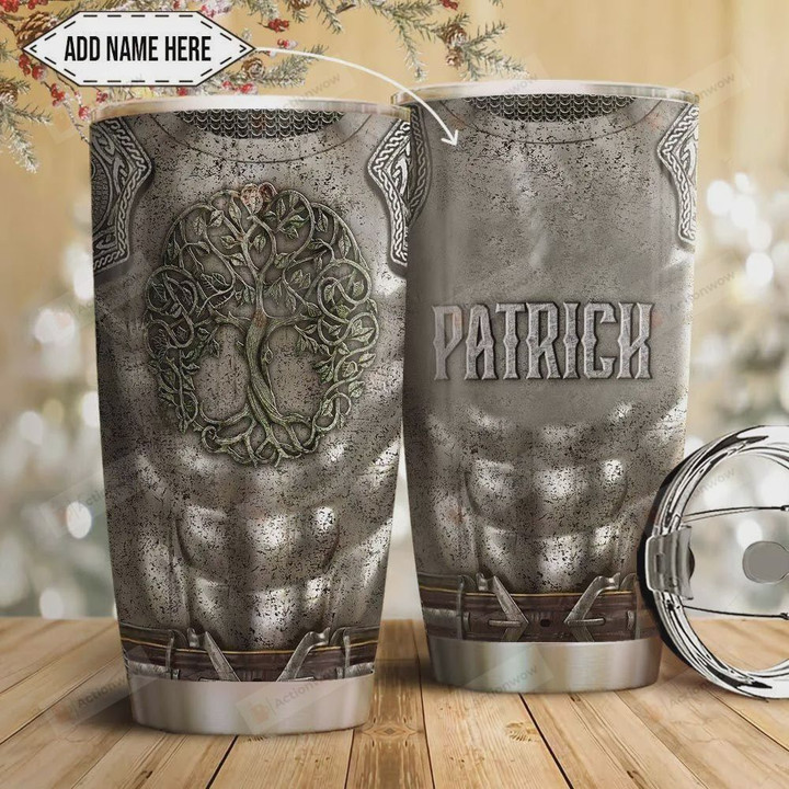 Irish Armor Personalized Tumbler Cup, Stainless Steel Vacuum Insulated Tumbler 20 Oz  Best Gifts For Birthday Christmas St Patrick's Day Travel Tumbler With Lid, Tumbler For  Coffee/ Tea