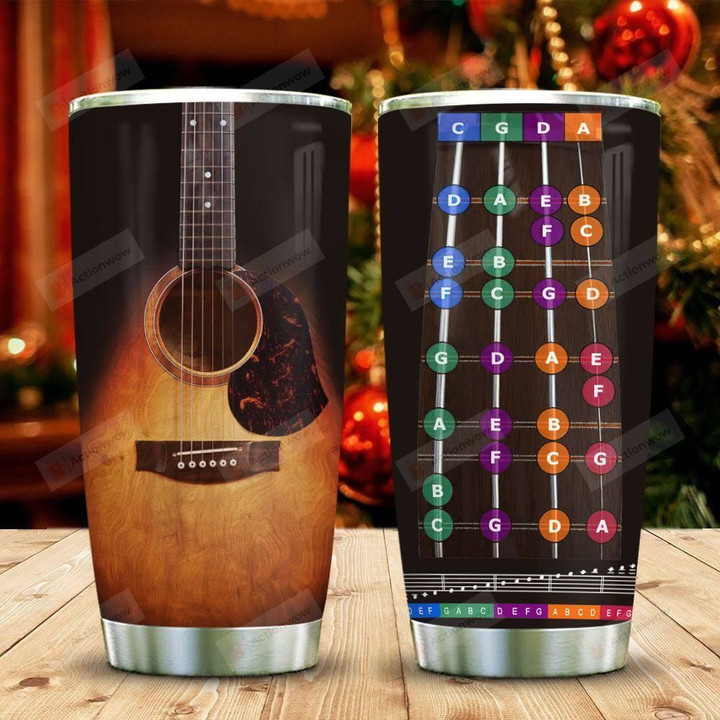 Guitar Chord Tumbler Cup, Stainless Steel Insulated Tumbler 20 Oz, Coffee/Tea Tumbler With Lid , Great Gifts For Birthday Christmas Thanksgiving, Best Gifts For Guitar Lovers, Guitar Player