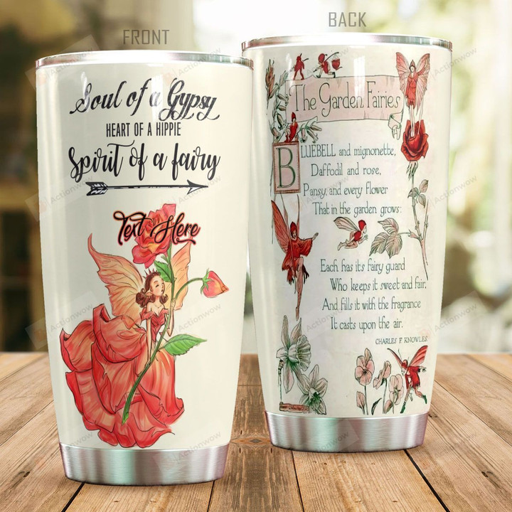 Fairy Tumbler Rose Fairy Garden Soul Of Grupsy Stainless Steel Tumbler, Tumbler Cups For Coffee/Tea, Great Customized Gifts For Birthday Christmas Thanksgiving