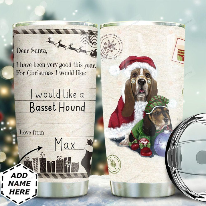 Personalized Christmas Letter Dear Santa I Have Been Very Good Time This Year Stainless Steel Tumbler, Tumbler Cups For Coffee/Tea, Great Customized Gifts For Birthday Christmas Thanksgiving