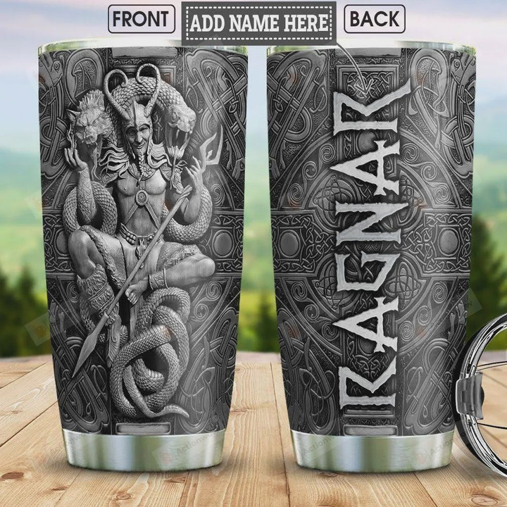 Personalized Viking Wolf Fenrir Stainless Steel Vacuum Insulated Tumbler 20 Oz, Gifts For Birthday Christmas Thanksgiving, Perfect Gifts For Viking Wolf Lovers, Coffee/ Tea Tumbler
