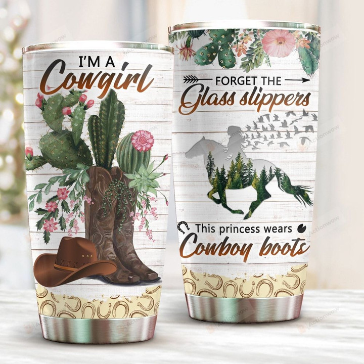 I'm A Cowgirl Stainless Steel Tumbler, Tumbler Cups For Coffee/Tea, Great Customized Gifts For Birthday Christmas Thanksgiving