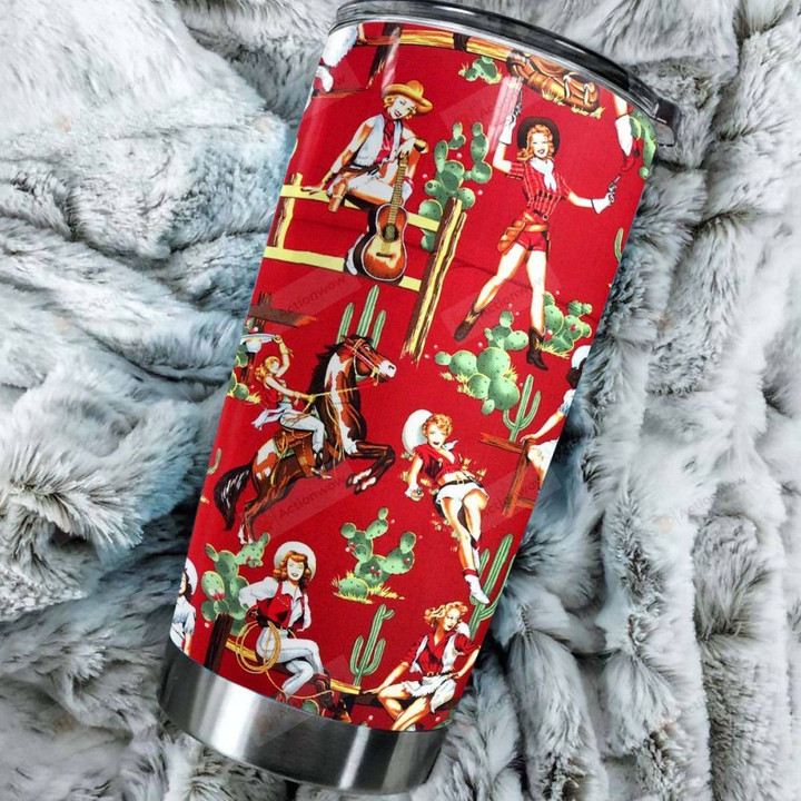 Cowgirls Stainless Steel Tumbler, Tumbler Cups For Coffee/Tea, Great Customized Gifts For Birthday Christmas Thanksgiving