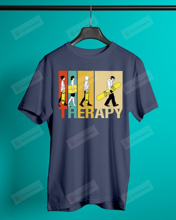 Snowboarding Therapy Short-Sleeves Tshirt, Pullover Hoodie, Great Gift T-shirt For Thanksgiving Birthday Christmas