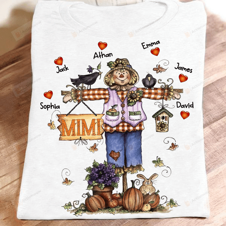 Personalized Mimi Fall, Scarecrow Essential T-shirt, Unisex T-Shirt For Grandma Great Customized Gifts For Birthday Christmas Thanksgiving